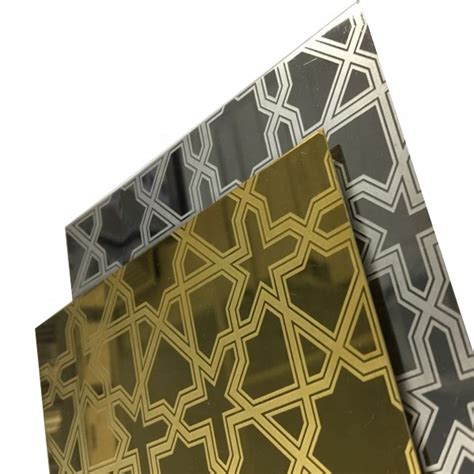 Decorative Design Mirror Etching Color Stainless Steel Sheet Metal