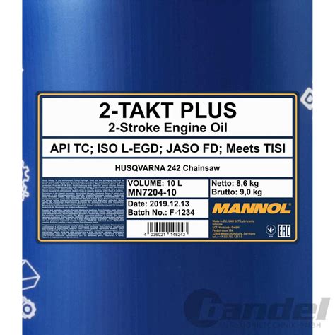 X L Mannol Takt Motor L Plus Api Tc Husqvarna Iso L Egd Jaso