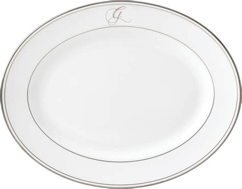 Lenox Federal Platinum Script Monogram Dinnerware Platter