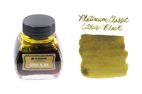 Platinum Classic Citrus Black 60ml Bottled Fountain Pen Ink The