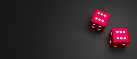 Premium Photo | Red dice on black background png 3d illustration wallpaper