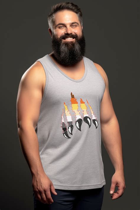 Gay Bear Tank Top Bear Claw Scratch Shirt Gay Pride Bear Pride Outfit Bear Brotherhood