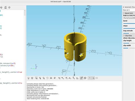 D Part Design With Inkscape And Openscad Bending An Svg File