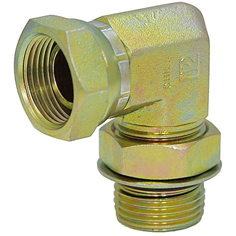 Sae Male X Npt Female Swivel Degree Elbow Adapter