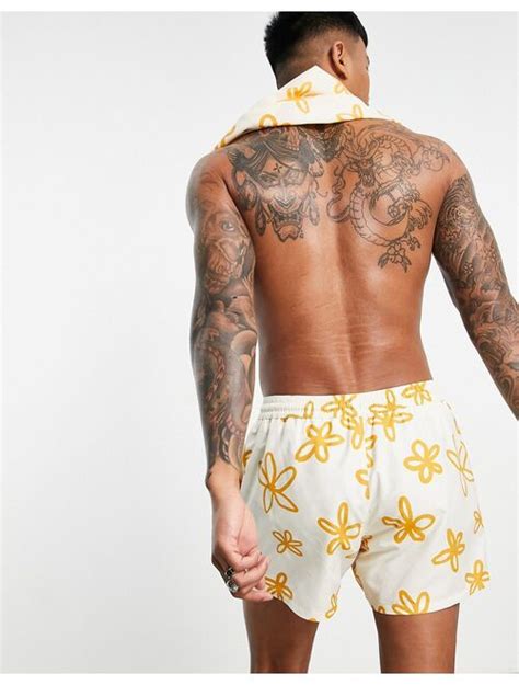 Buy Asos Design Swim Shorts With Floral Print Part Of A Set Online Topofstyle