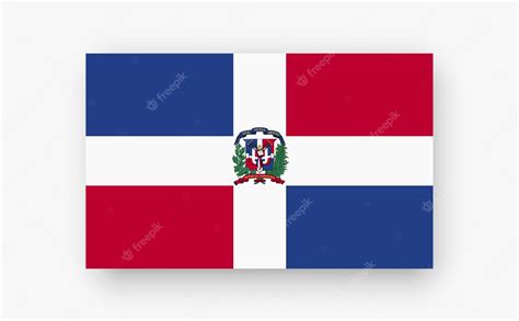 Premium Vector | Dominican republic detailed flag on white background ...