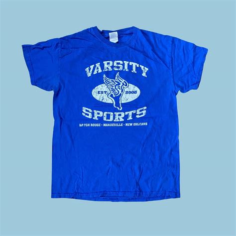 Varsity Sports T Shirt Size Medium 100 Cotton Depop