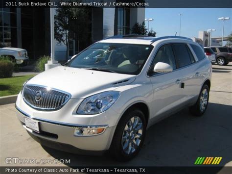 White Diamond Tricoat 2011 Buick Enclave CXL Cashmere Cocoa