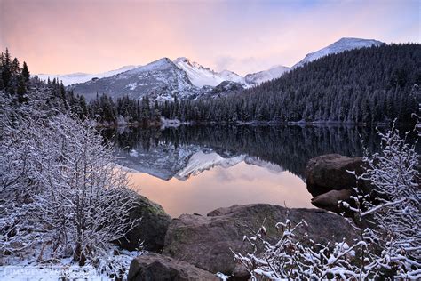 October Reflection Bear Lake Rocky Mountain National Park Images