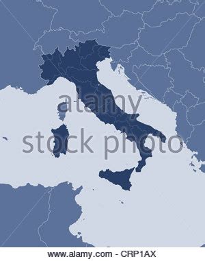 Political Map Of Italy With The Several Regions Stock Photo Alamy