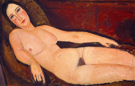 Nude On A Divan Painting By Amedeo Modigliani Fine Art America