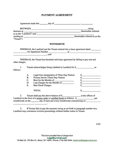 Free Binding Financial Agreement Template | Contract template, Payment ...