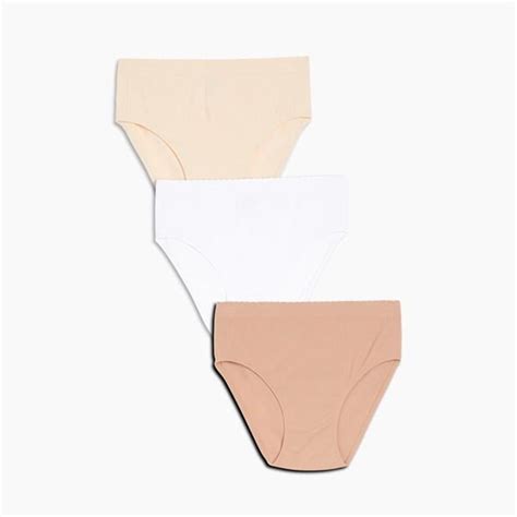 Studio Pack Rib Full Briefs White Nude Sportsdirect