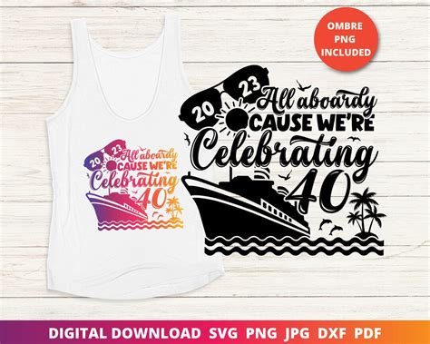 Birthday Cruise Svg 40th Birthday Svg Birthday Squad Shirts Etsy