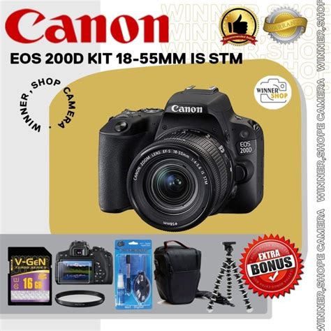 Jual Eos 200D Kit 18-55Mm Is Stm Paket Nus | Shopee Indonesia