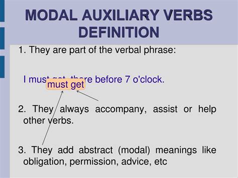 Ppt Modal Auxiliary Verbs Powerpoint Presentation Free Download Id9479338