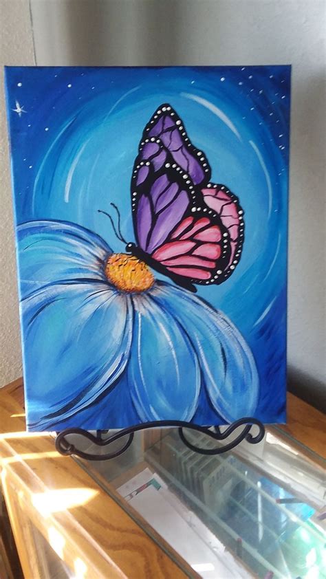 Pin By Donna Nicastro On Painting Class Small Canvas Art Butterfly