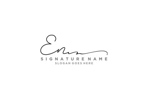 Initial EN Letter Signature Logo Template Elegant Design Logo Sign