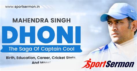 The Captain Cool, MS Dhoni Biography