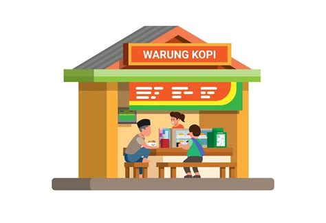 Premium Vector Warung Kopi Is Indonesian Traditional Coffee Shop