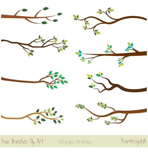 Tree Branches Clipart, Tree Branch Clip Art, Bare Branch Clipart, Leaf ...