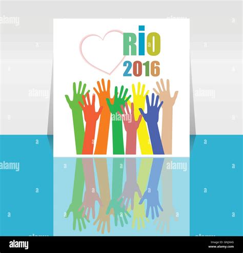 Sign Symbol Rio Olympics Games 2016 In Colors Of The Brazilian Flag