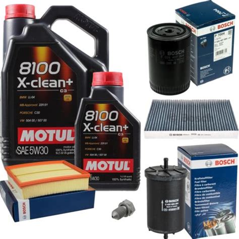 Bosch Inspection Set 6L Motul 8100 X Clean 5W 30 Pour Audi A6 4B C5 1