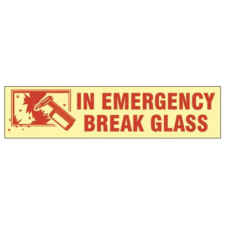 In Emergency Break Glass Interior Small Busnsw