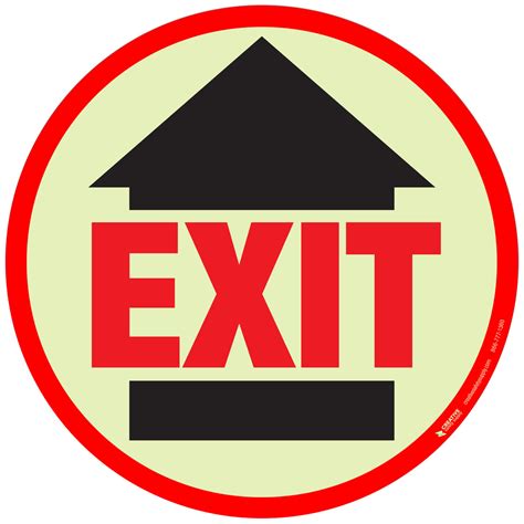 Glow: Exit Floor Sign - PHS Safety