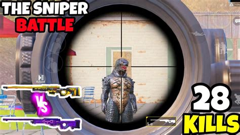 AWM Vs AWM Sniper Battle In Godzilla Mode In PUBG Mobile 28 KILLS