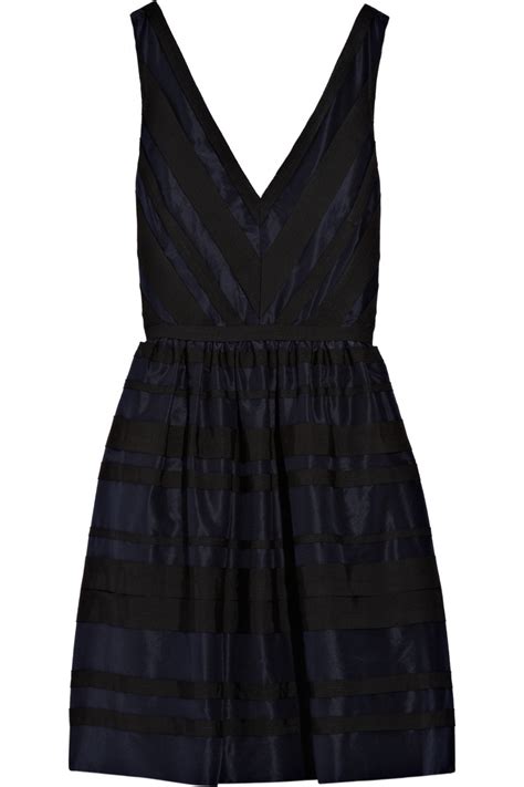 Lyst J Crew Cotton And Silk Blend Faille Dress In Black