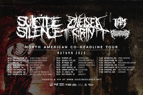 SUICIDE SILENCE And CHELSEA GRIN Announce Fall 2023 North American Tour