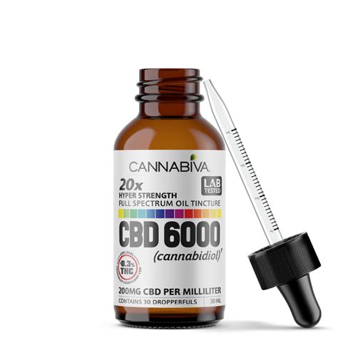 6000mg Full Spectrum Cbd Oil 20x Hyper Strength Biva Global Wholesale Cannabiva Organica