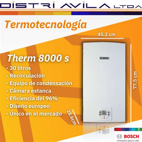 Bosch Therm S Calentador Tiro Forzado Litros Caldera Gas