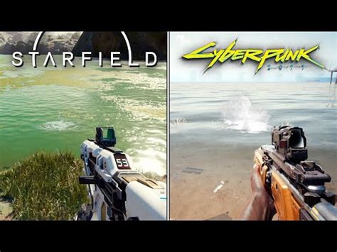 Starfield VS Cyberpunk 2077 Water Physics And Details Comparison