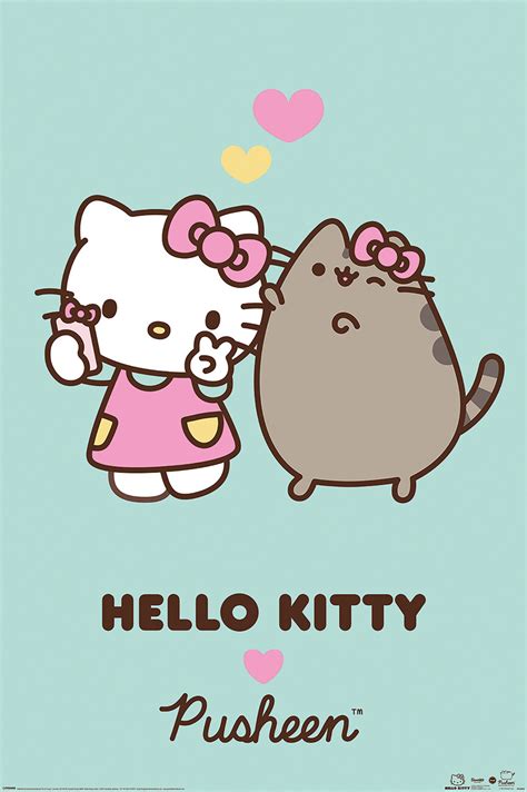 Pusheen X Hello Kitty Love Plakát Obraz Na Zeď 31 Zdarma