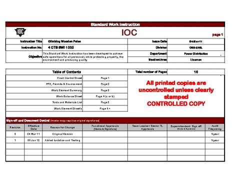 Excel Instruction Template - PDFSimpli