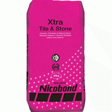 Nicobond Xtra Tile And Stone Adhesive Grey 20kg Nandc Tiles And Bathrooms