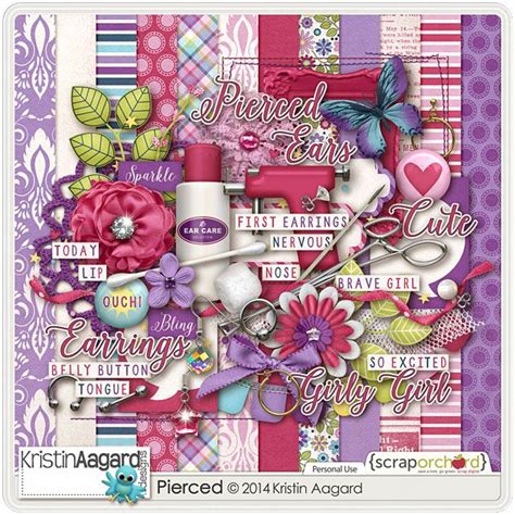 Digital Scrapbook Kit Pierced Kristin Aagard Scrapbook Kits Free