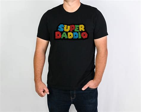 Super Daddio Png File Super Mario Dad Graphic Tee Sublimation Dtf