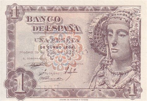 Billet Espagne 1 Peseta Femme De Elche 1948 P 135