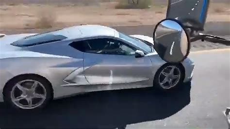 [SPIED] Blade Silver C8 Corvette Drive-By Surprises Trucker - Corvette ...