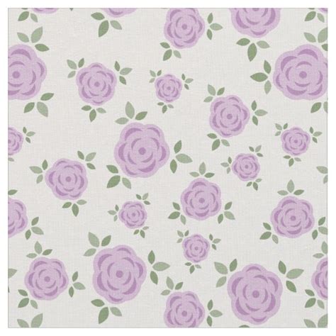 Cute Lavender Floral Pattern Fabric | Zazzle.com