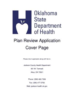 Fillable Online Plan Review Application Cover Page Fax Email Print