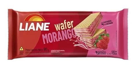 Biscoito Wafer Sem Lactose 90g Liane Sabor Morango MercadoLivre