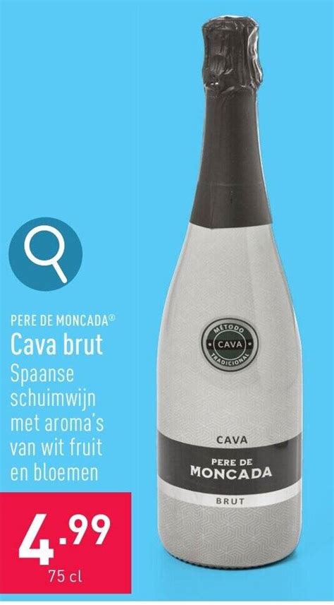 PERE DE MONCADA Cava Brut 75 Cl Promotie Bij ALDI