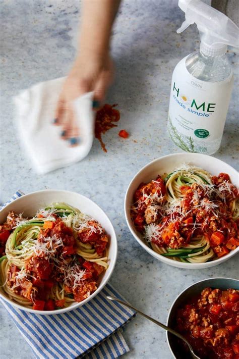 Simple Turkey Bolognese with Spaghetti and Zucchini Noodles - Spoon Fork Bacon