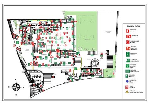 Plano De Localización De Equipo Contra Incendio Y Rutas De Evacuación