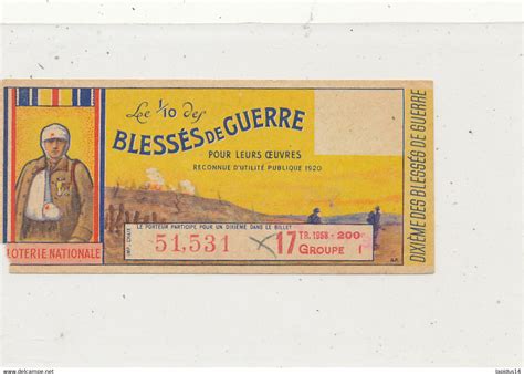 Billets De Loterie Bl Billets Loterie Nationale Blesses De