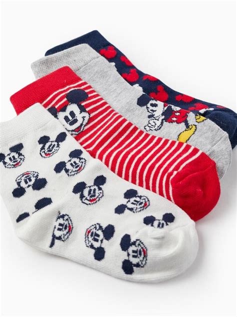 Pack Paires De Chaussettes Pour Gar On Mickey Mickey Multicolore